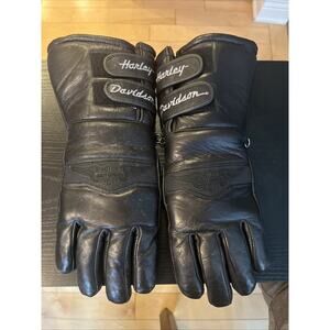 Harley-Davidson Men's Gloves Cold Weather Size S Leather Gauntlet Black